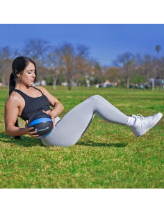 Balón Medicinal ProsourceFit 1.81 kg Azul/Negro para Fitness 2