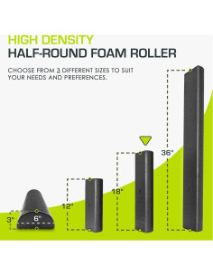 Rodillo de Espuma ProsourceFit Media Cúpula 45.72 cm Negro 2