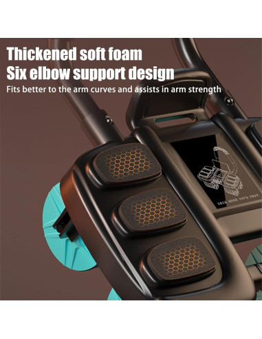 Rueda Abdominal POYIPI 2024 con Soporte para Codos - Ejercicio Estable