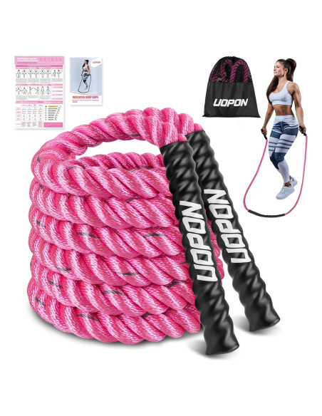 Cuerda de Salto Pesada UOPON 1.25 lbs Rosa para Mujeres