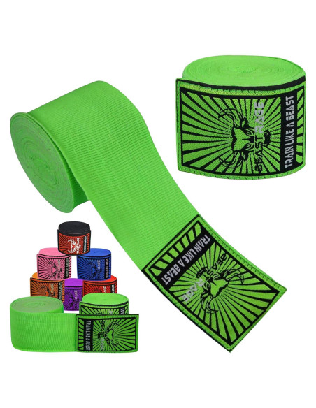 Envolturas de Mano BEAST RAGE 4.5m Semi-Elásticas para Boxeo