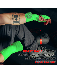 Envolturas de Mano BEAST RAGE 4.5m Semi-Elásticas para Boxeo 2