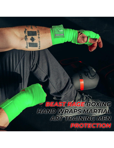 Envolturas de Mano BEAST RAGE 4.5m Semi-Elásticas para Boxeo
