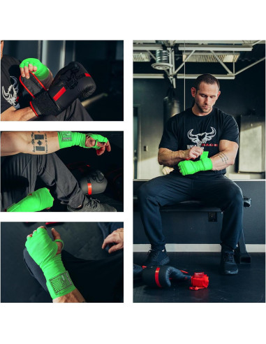 Envolturas de Mano BEAST RAGE 4.5m Semi-Elásticas para Boxeo