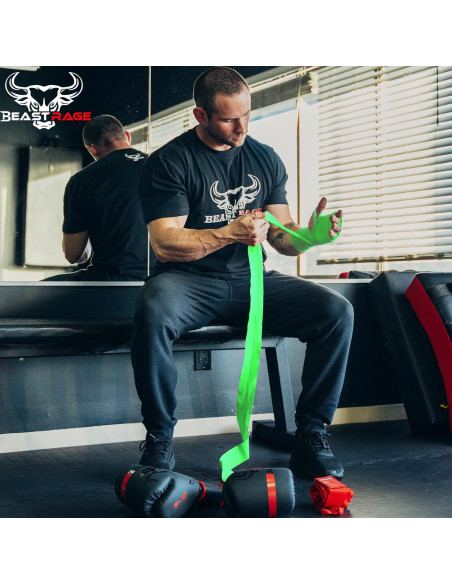 Envolturas de Mano BEAST RAGE 4.5m Semi-Elásticas para Boxeo