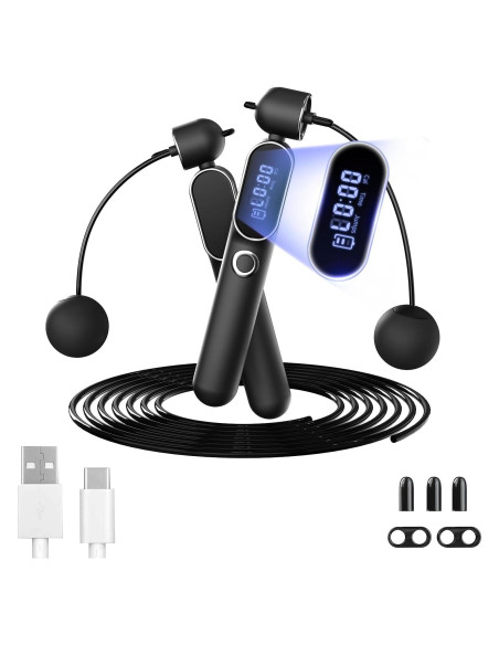 Cuerda de Salto Inalámbrica ATHSPO con Contador y Peso 2 en 1