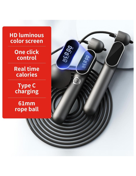 Cuerda de Salto Inalámbrica ATHSPO con Contador y Peso 2 en 1