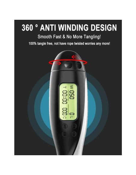 Cuerda de Saltar Digital SIERLIKY con Contador LCD y Ajuste de Peso