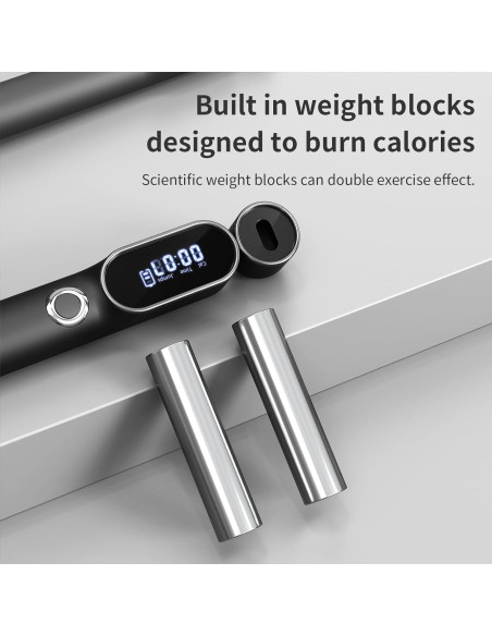 Cuerda de Salto Inalámbrica ATHSPO con Contador y Peso 2 en 1