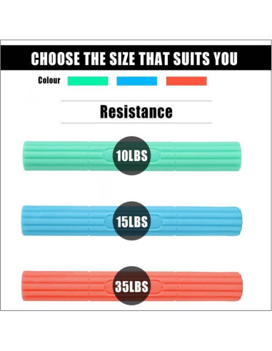 Barra de Terapia Flex Benlex - 30.48cm, Resistencia 6.80kg