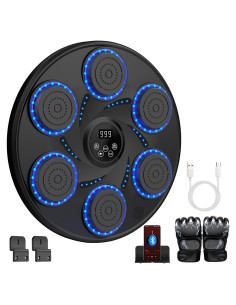 Máquina de Boxeo Musical POWGD 008 con Bluetooth y Guantes