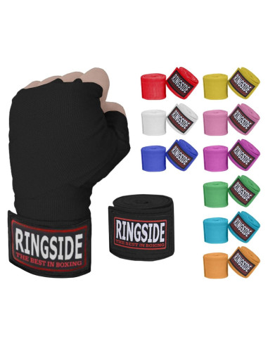 Envolturas de Mano Ringside Estilo Mexicano 457 cm Negro
