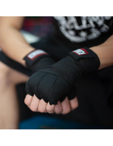 Envolturas de Mano Ringside Estilo Mexicano 457 cm Negro