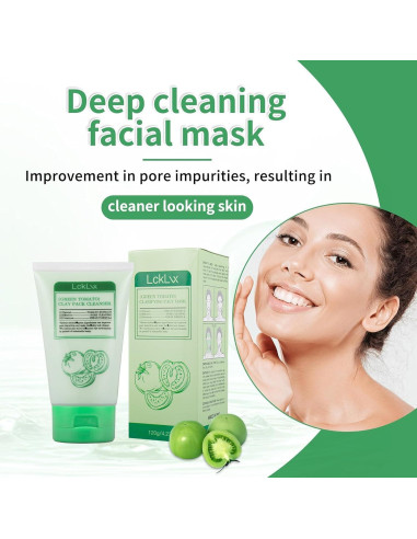 Mascarilla de Arcilla de Tomate Verde Jgppe 2PCS - Limpieza Profunda