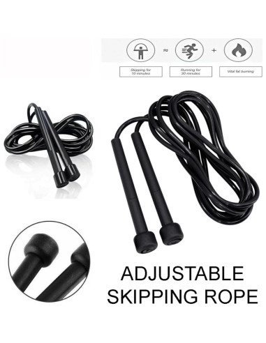 Cuerda de Saltar Ajustable Genérico 2.74m para Fitness