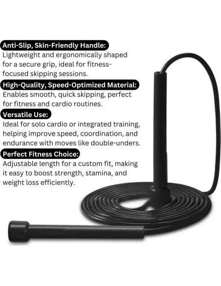 Cuerda de Saltar Ajustable Genérico 2.74m para Fitness Cuerda de Saltar Ajustable Genérico 2.74m para Fitness