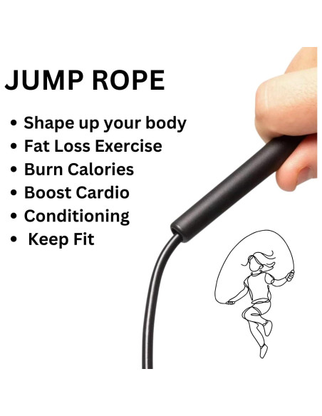 Cuerda de Saltar Ajustable Genérico 2.74m para Fitness Cuerda de Saltar Ajustable Genérico 2.74m para Fitness