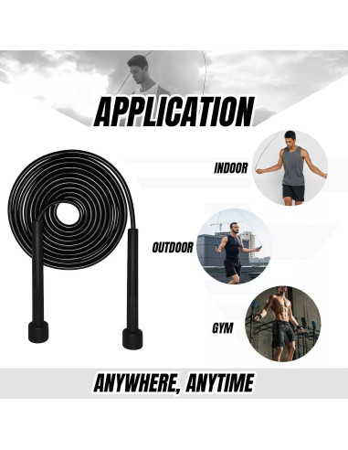 Cuerda de Saltar Ajustable Genérico 2.74m para Fitness