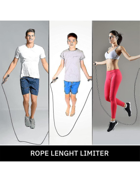 Cuerda de Saltar Ajustable Genérico 2.74m para Fitness Cuerda de Saltar Ajustable Genérico 2.74m para Fitness