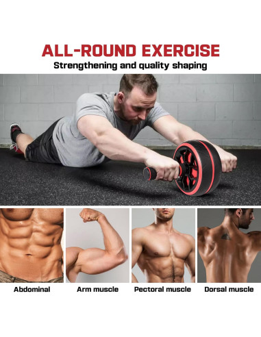 Rueda de Abdominales JHYSHAN Ancha y Silenciosa para Fitness