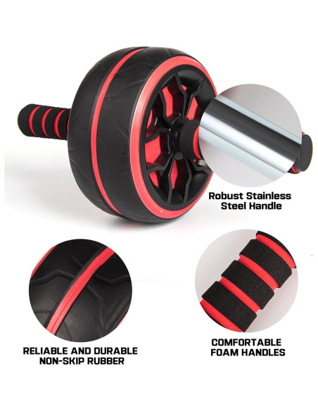 Rueda de Abdominales JHYSHAN Ancha y Silenciosa para Fitness