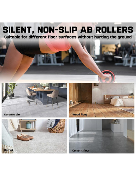 Rueda de Abdominales JHYSHAN Ancha y Silenciosa para Fitness