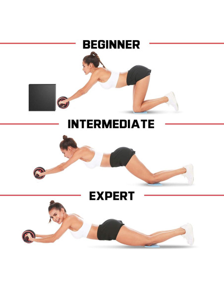 Rueda de Abdominales JHYSHAN Ancha y Silenciosa para Fitness