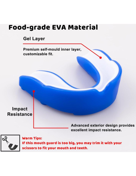 Protector Bucal Deportivo Besosay Adulto Ajustable Azul/Blanco Protector Bucal Deportivo Besosay Adulto Ajustable Azul/Blanco