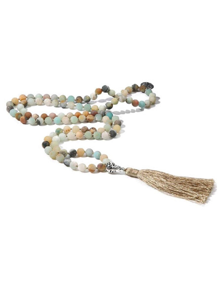 Collar de Meditación Mala 108 BALIBALI con Amazonita Natural Collar de Meditación Mala 108 BALIBALI con Amazonita Natural