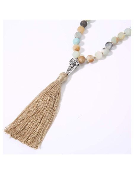 Collar de Meditación Mala 108 BALIBALI con Amazonita Natural Collar de Meditación Mala 108 BALIBALI con Amazonita Natural