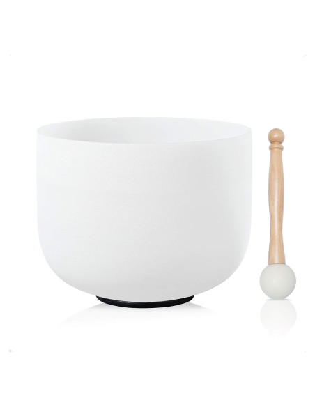 Bowl de Canto de Cuarzo Frosted 20.32 cm Nota D 432Hz CVNC