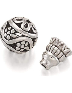 Cuentas Guru Mala EEE ELECRELIVE 11mm Plata Antigua 20pcs 2