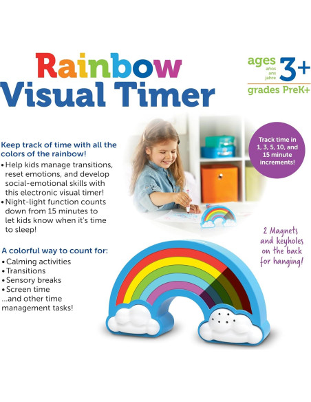Temporizador Visual Arcoíris Learning Resources 1-15 min