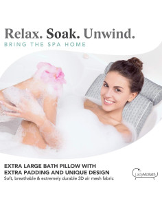 Cojín de Baño Lady McBath Gris - Soporte Cuello y Espalda 2