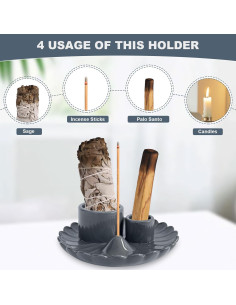 Soporte de Incienso Cerámica Xingruyu 4 en 1 13.5 cm 2
