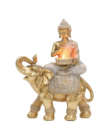 Estatua de Buda Dorada para Decoración Zen 22.5x10.5x29.2cm