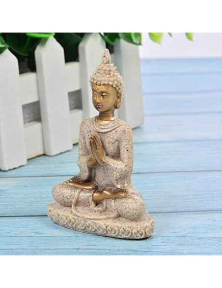 Estatua de Buda de Meditación Comimark Hecha a Mano Arenisca 8.5cm