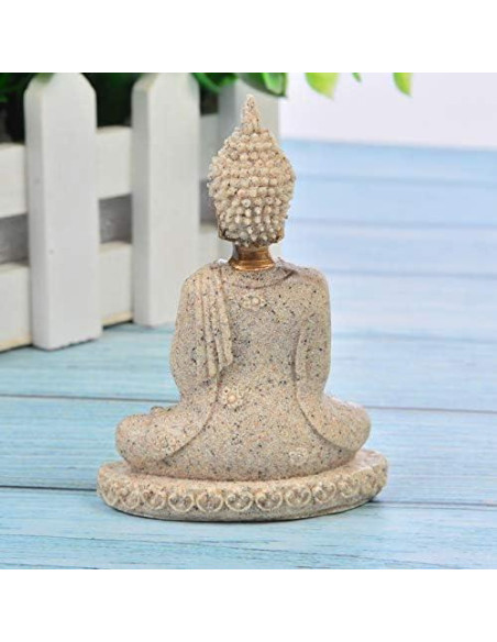 Estatua de Buda de Meditación Comimark Hecha a Mano Arenisca 8.5cm