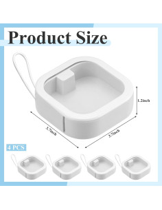 Organizador de Coletas de Cabello Kathfly 4 Pcs Blanco Portátil 2