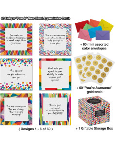 60 Tarjetas Inspiracionales Dessie con Sobres y Sellos Eres Asombroso 2