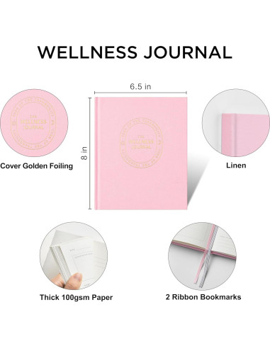 Diario de Bienestar And Per Se Rosa 91 Días Cuidado Personal