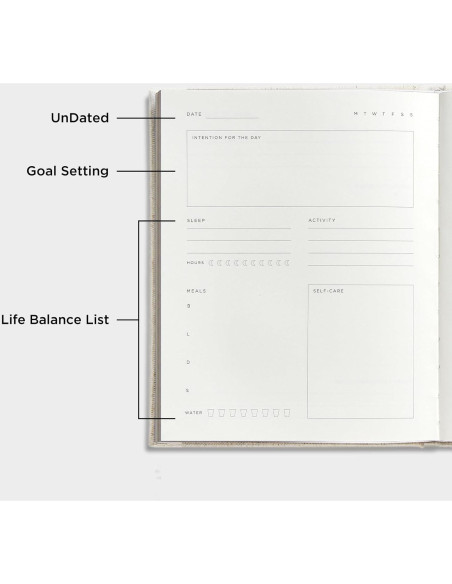 Diario de Bienestar And Per Se Rosa 91 Días Cuidado Personal