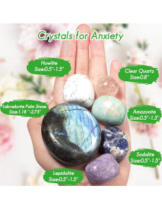 Conjunto de Cristales Sanadores QianCannaor para Ansiedad 2
