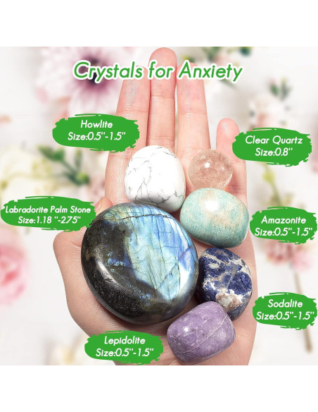Conjunto de Cristales Sanadores QianCannaor para Ansiedad