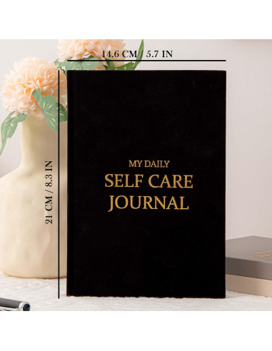 Diario de Autocuidado MGGAO A5 Negro con Preguntas Guiadas