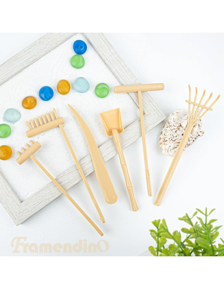 Set de 6 Mini Herramientas de Rastrillo de Jardín Zen Framendino
