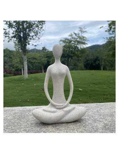 Estatua de Yoga Echainstar 14x6x20cm Decoración Zen