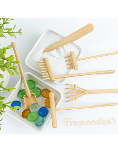 Set de 6 Mini Herramientas de Rastrillo de Jardín Zen Framendino