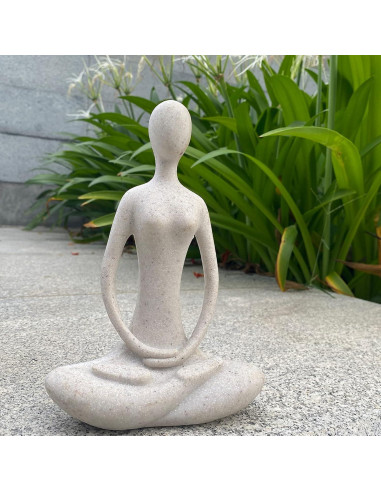 Estatua de Yoga Echainstar 14x6x20cm Decoración Zen