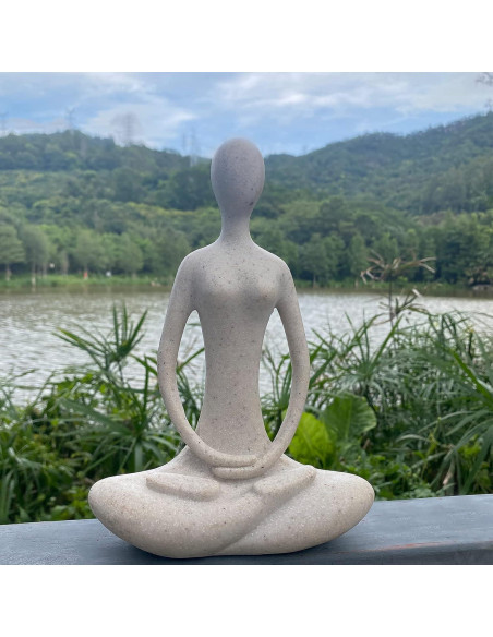 Estatua de Yoga Echainstar 14x6x20cm Decoración Zen Estatua de Yoga Echainstar 14x6x20cm Decoración Zen
